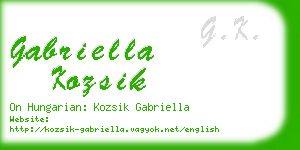 gabriella kozsik business card